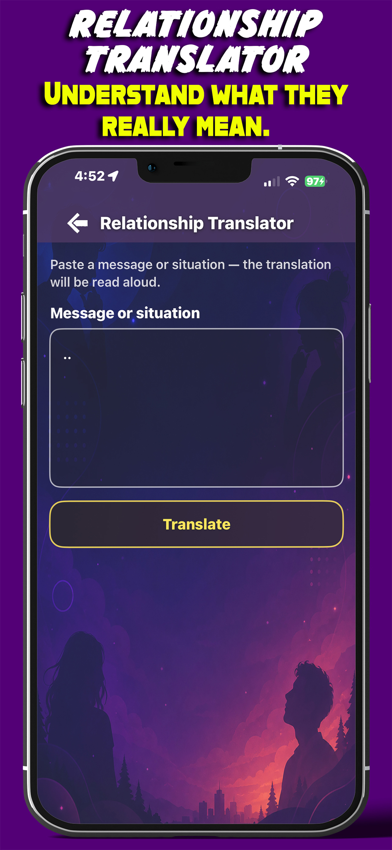 Relationship Translator feature screen
